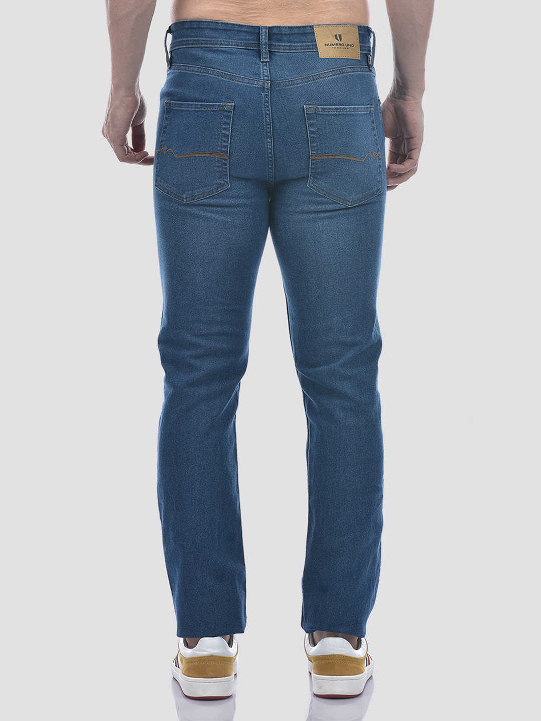 Numero Uno Men Solid Blue Jeans